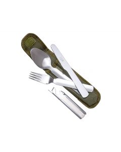 JKR Kampeer bestek 4 delig met nylon sheath 