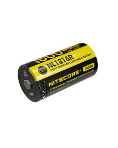 Nitecore NL1816R Oplaadbare 18350 Li-Ion batterij 1600mAh met USB-C Poort