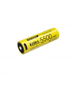 Nitecore NL2155HPR Oplaadbare 21700 Li-Ion batterij 5500mAh met USB-C Poort