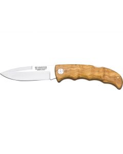 Joker Hunting Folding Knife With Olive Wood Handle And Blade Length 9 Cm.