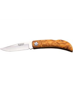 Joker Sporting Folding Pocket Knife Olive Wood Scales Lockback And Blade Length 7,5 Cm.