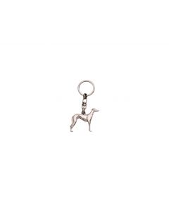 Joker sleutelhanger met windhond zilver